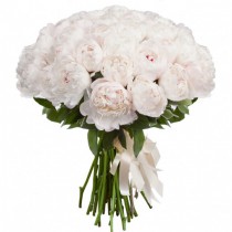 Bouquet of 31 white peonies